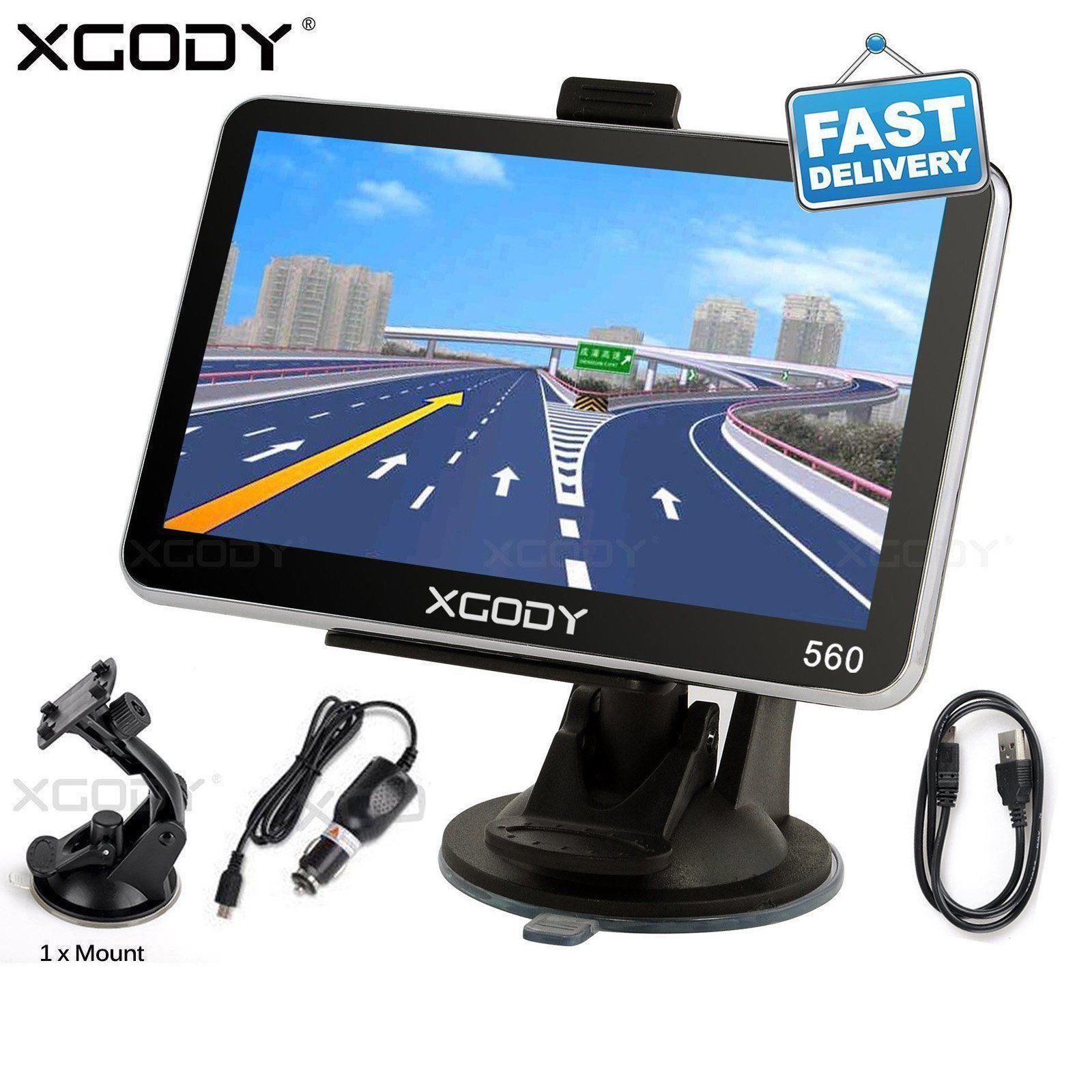 XGODY 5'' TRUCK CAR Navigation GPS Navigator SAT NAV 8GB All US Map SPEEDCAM POI